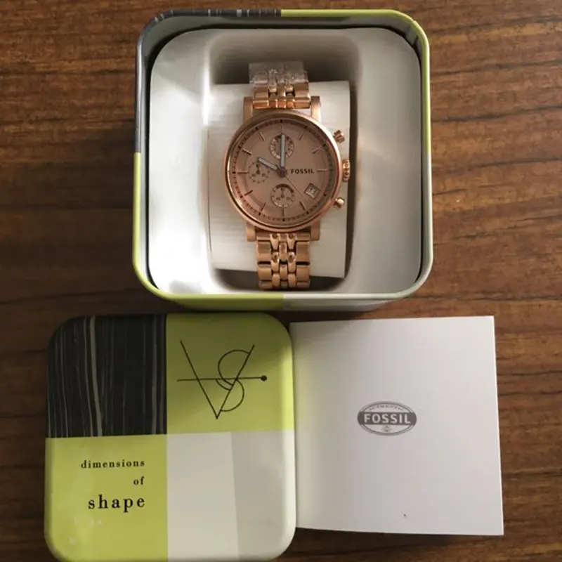 Fossil Boyfriend Chronograph Rose tone Ladies Watch- ES3380